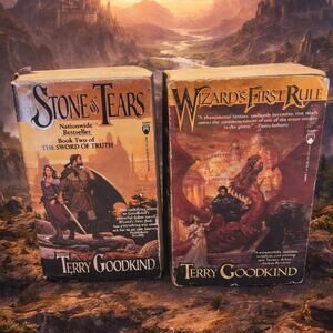 Terry Gookind Sword of truth lot 2 Wizard's first rule Stone of tears paperback
